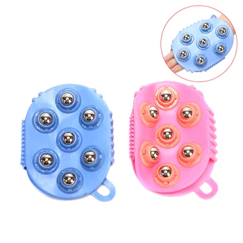 

360 Degree Rotation 7pieces Magnetic Beads Mini Body Massage Brush Steel Ball Massager Slimming Health Care Handheld Tools