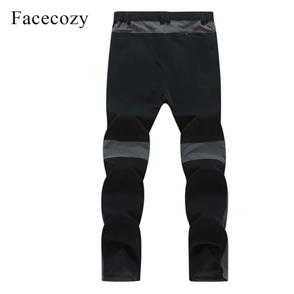 Новинка мужские быстросохнущие походные брюки Facecozy для улицы лоскутные