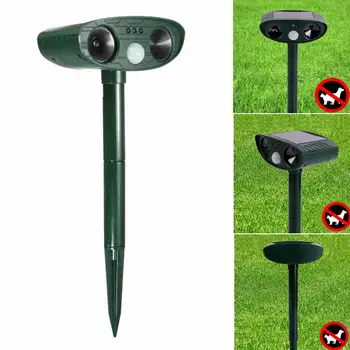 

Solar Power Ultrasonic Repeller Animal Outdoor Garden Cat Dog PIR Sensor Repellent Keep Animals Away