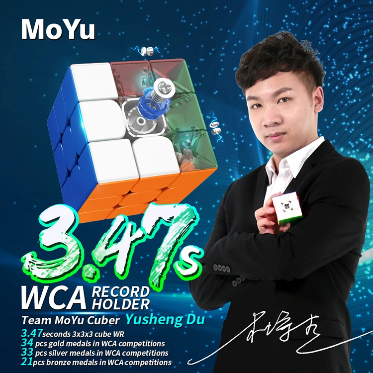 Educativos para Crianças Moyu Magnético 2x2 Cubo Mágico 3x3 Meilong Quebra-cabeça Velocidade Cubos Magico Profissional Brinquedos Rs2m Rs3 m Rs4 1 High Quality Brinquedos e hobbies