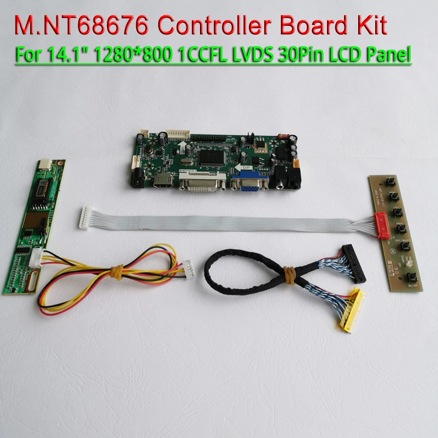 Подходит для клавиатуры LP141WX3 14 1 &quotVGA DVI шт. CCFL кабель 1280*800 LVDS 30 контактов LG M.NT68676