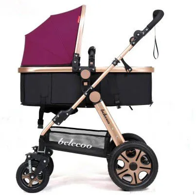 Tianrui Belecoo Wisesonle детская коляска прогулочная коляска портативная детская коляска 3 в 1 детская тележка легкая - Цвет: Belecoo style8