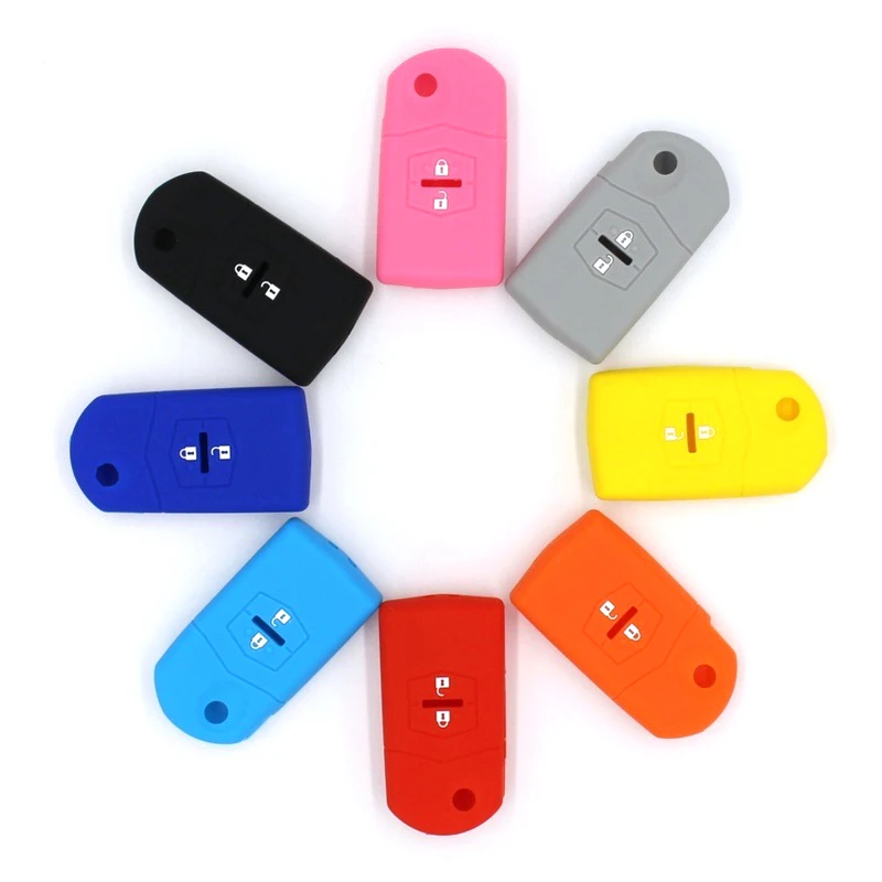 

Remote 2 Buttons Folding Flid Car Key Cover Case For Mazda 2 3 5 6 8 CX 5 CX-5 CX-7 CX-9 MX-5 ATENZA Axela Silicone Styling