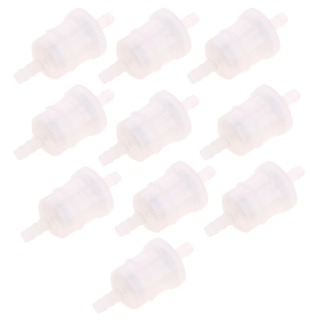 10Pcs 6mm Hose Pipes Fit Motorcycle Scooter Inline Gas Fuel Gasoline Filter