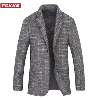 

FGKKS Brand Men Blazers Built in Pocket Men's Casual High Quality Fabric Wild Suit Fashion Slim Fit Blazers Coat Male