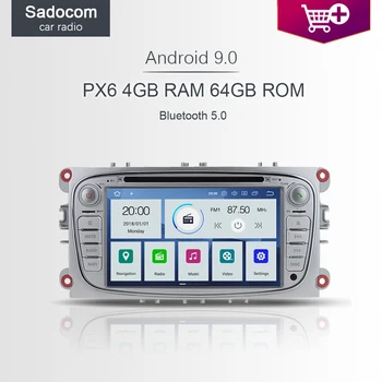 

PX6 IPS 2 din Android 10.0 Car DVD Player 6Core 4G RAM 64G ROM autoradio car radio For Ford Focus Mondeo C-MAX S-MAX Galaxy Kuga