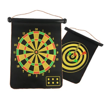 

15 Inches Parent-Child Target Toys Double Magnetic Safety Dart Board Set With 6Pcs Darts Indoor Outdoor Sport Toy