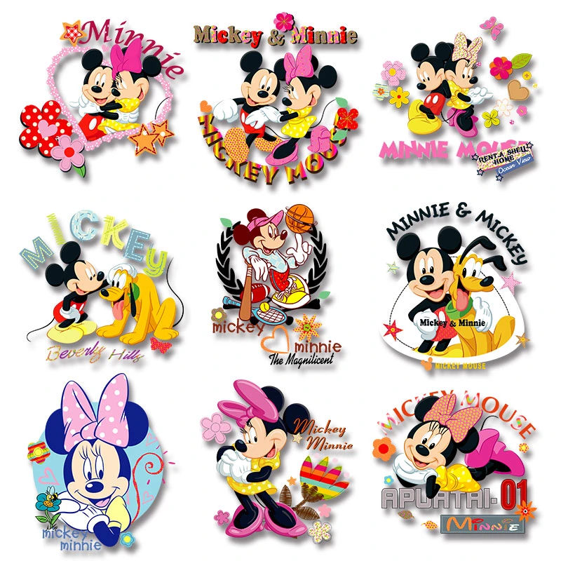 ディズニーの花 ナルト ミッキー マウス ミニー 動物 個性 衣類に転写する文字のパターン パッチ Aliexpress