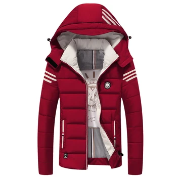 

Warm Coat Duck Down Men Winter Jacket With Hooded Snow-outwear Male Solid Full Sleeve Down Jacket Overwear Plus Size 3XL 4XL