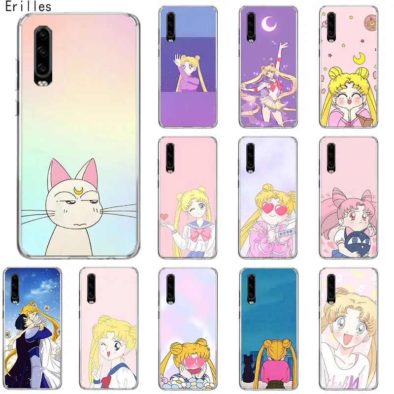 Аниме Kawaii чехол для телефона Huawei P40 P30 Lite Pro P20 P10 Mate10 20 P Smart Z мягкий чехол|Бамперы| |