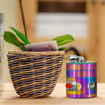 

Hand Grinder with Drawer 4 Layers Detachable Zinc Alloy Clear Top Metal Food Convenient Easy To Carry Processor