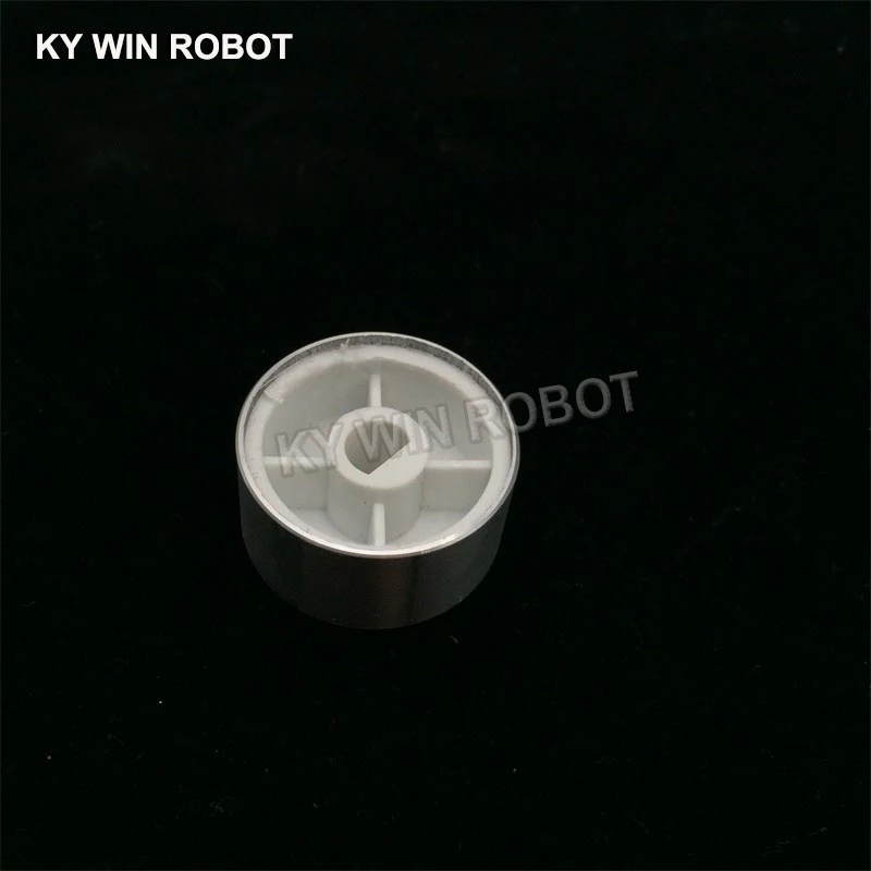 1 pcs 25x13mm 6mm Shaft Hole Aluminum Alloy Potentiometer Knob White (D-axis)