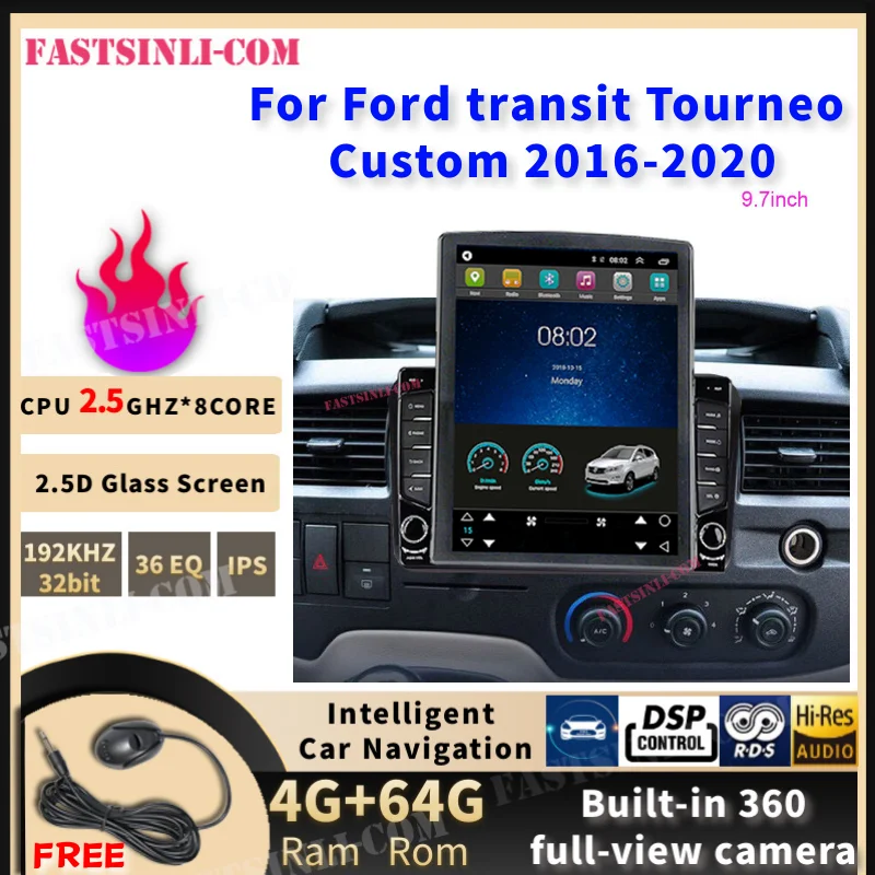 For transit custom 2006-2012 CarPlay Android Tesla style Car GPS Navigation screen multimedia radio navigaton system | Автомобили и