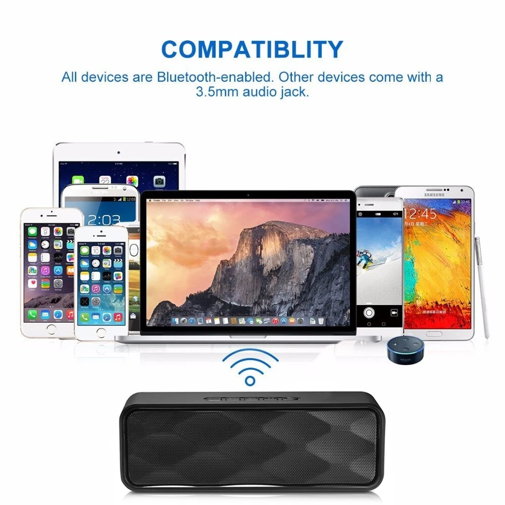 Bluetooth Колонка VeFly 4 2 Hi Fi с USB AUX TF|wireless box|radio with usbfm radio |