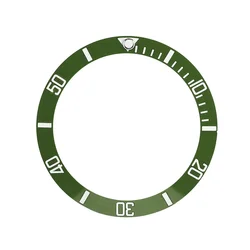 Premium Aluminum Loop Bezel Insert Ring for Men's Watch Face Repair and Enhancement (Green)