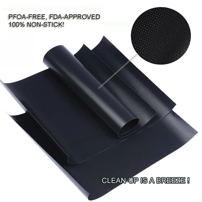 2Pcs Extra Large Grill Mat BBQ Grill Mats Non-Stick BBQ Mats Oven Pad Baking Sheet Cooking Barbecue Oven Tools 60*40cm smoker accessories grill replacement parts