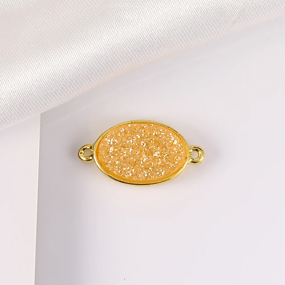 10PCS Bracelet Findings Holes Connector Pendant Gold Plated