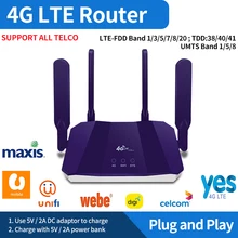 UNIWA – routeur Wifi 4G sans fil R8B LTE CPE, carte SIM, Hotspot, antenne 4G CPE, 16 utilisateurs, Modem, WAN/WLAN, Dongle pour ordinateur de bureau
