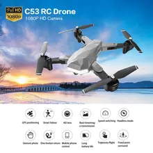 Квадрокоптер C53 gps Дрон с 1080P HD камерой 5G wifi FPV RC складной Профессиональный вертолет RC дроны игрушка для детей