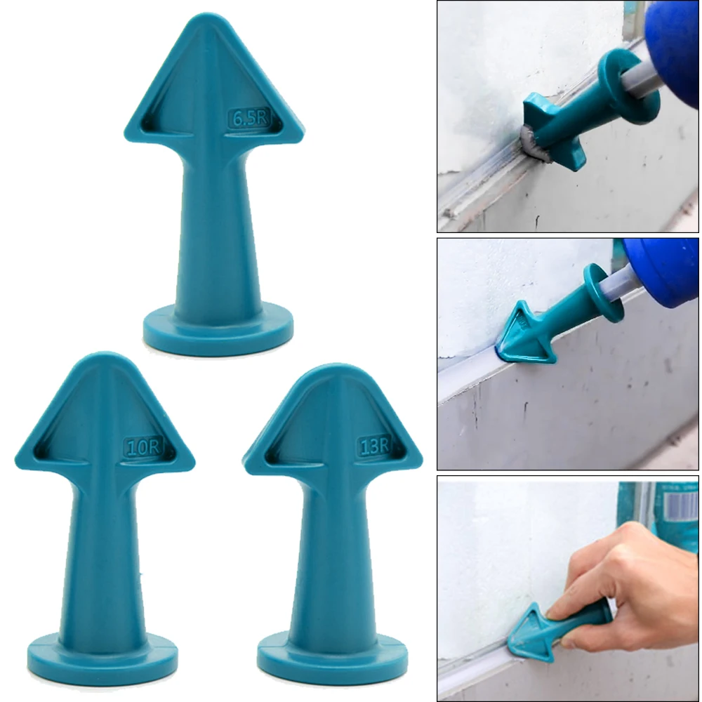 Sink Joint Silicone Caulking Tools Sealant Nozzle,Caulking Epoxy Piston Nozzle Accessories,Great Tools for Kitchen Bathroom Window 3 in 1 Silicone Caulking Tools,Caulk Nozzle Applicator Green