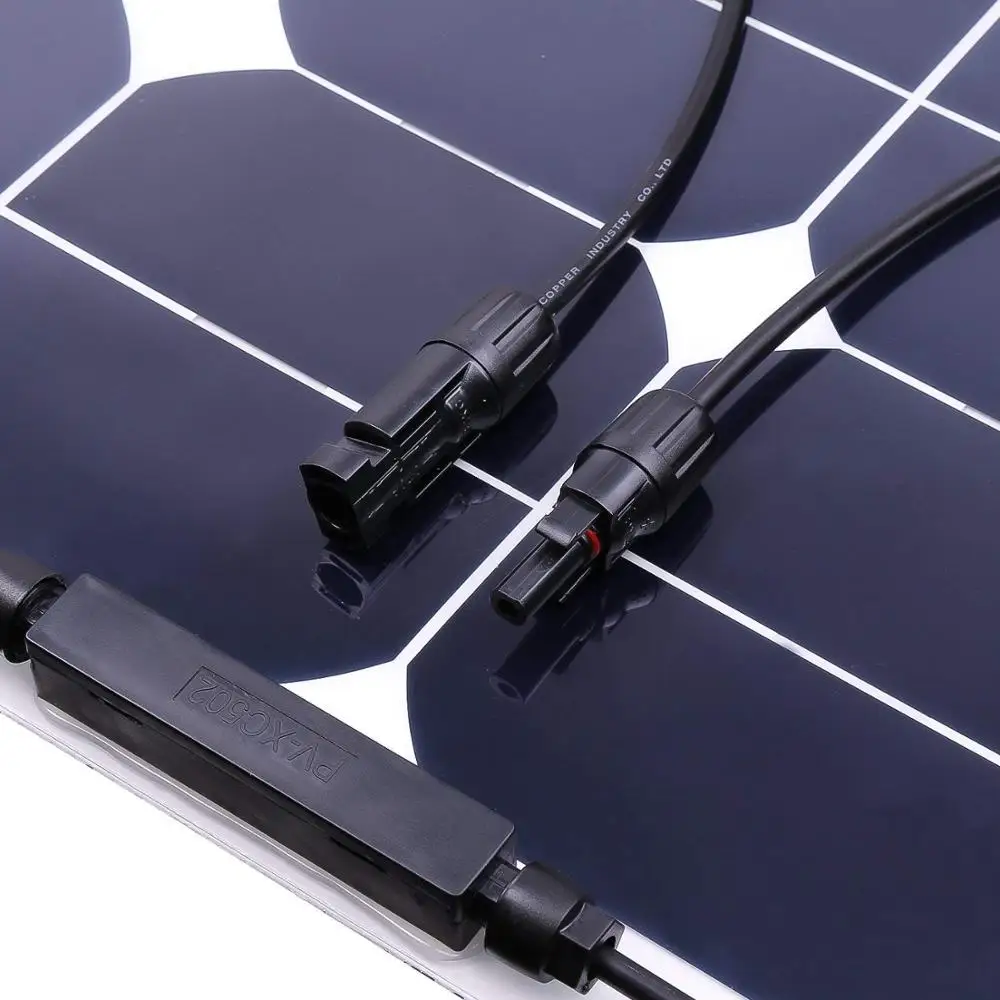 Лучшее качество Полугибкие солнечные панели Sunpower 50 Вт с монокристаллическим солнечным элементом для домашнего использования