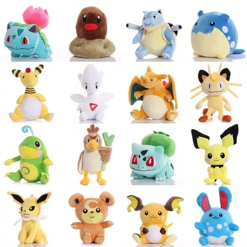 Pikachued Бульбазавр чармандер Сквиртл Snorlax Mewtwo плюшевый игрушечный Totodile льда Vulpix в