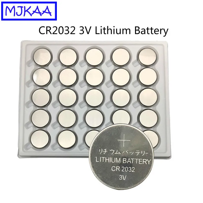 Литиевая батарейка MJKAA CR2032 3 в 25 шт. батарея BR2032 DL2032 ECR2032 CR 2032 дешевые батарейки для