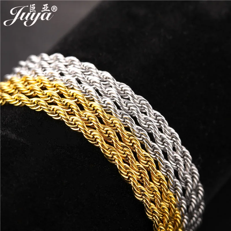 20PCS 23.6'' Stainless Steel Chains Real Gold Plated Lobster Clasp Chains For Hip Hop Necklace DIY Jewelry Findings Accessories