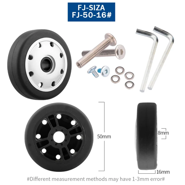 Luggage wheels repalcement trolley case pulley wheel mute universal accessories 20-28 inch suitcase wheels caster for luggage FJ-50-16