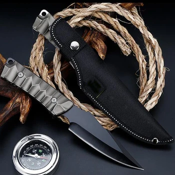 

Tactical Knives Cr13Mov Steel Fixed Blade Hunting Knife Multi-color Steel Handle Outdoor Survival Knives For Camping Survival