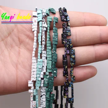 

New Natural Stone Hematite Beads 5x2mm Double Holes Spacer Beads Space Loose Beads For Jewelry Making DIY Design Bracelets