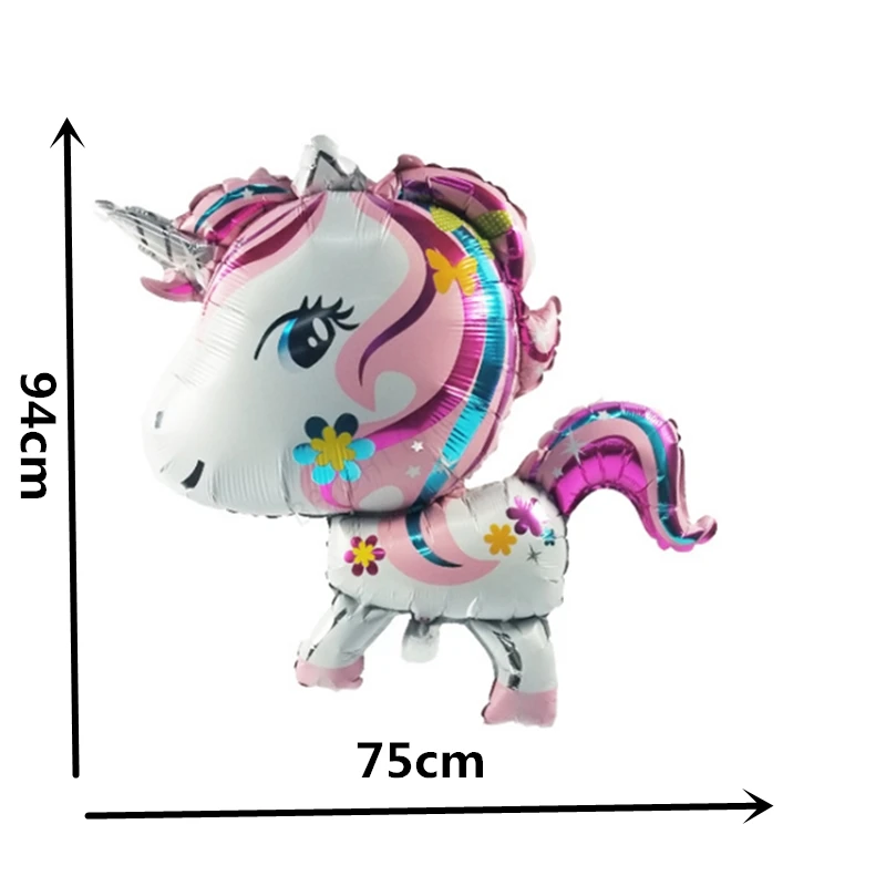 bao li unicorn 1 шт Большой Цвет единорог алюминиевый шар для взрослых детей день рождения шарики для украшения Детские вечерние игрушки подарки - Цвет: bao li unicorn