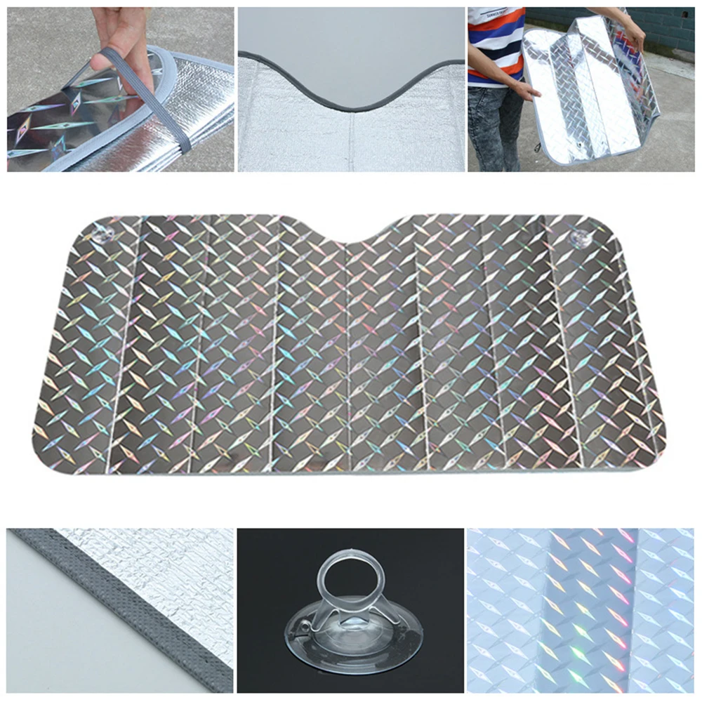 New 1PC Car Front File Window Sunshade Retractable Foldable Windshield Sunshade Protection Block Anti-UV Car Window Shade
