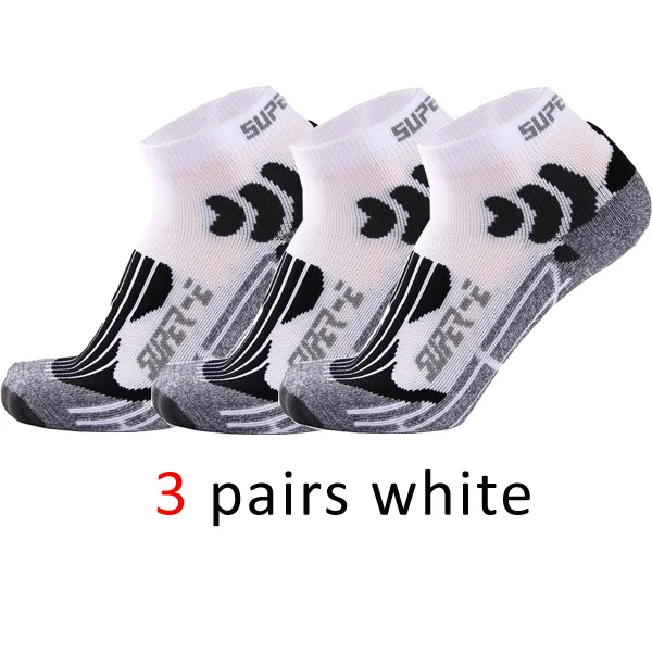 VERIDICAL, профессиональные носки до лодыжки для мужчин, хорошее качество, против зловония, впитывающие пот носки, тапочки, Компрессионные носки для мальчиков, 3 пары - Цвет: Белый