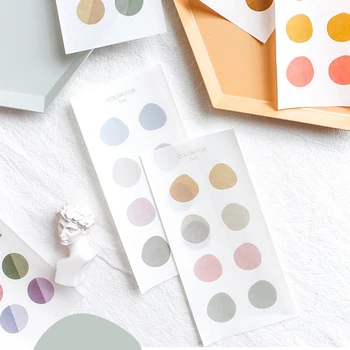 

Irregular circle series Decorative Stickers Adhesive Writeable Stickers DIY Decoration Diary Stationery Stickers Children Gift