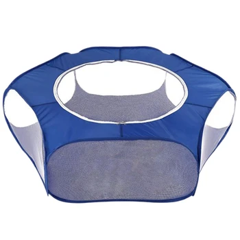 

2Pcs Small Animals Playpen Breathable & Waterproof Small Pet Cage Tent with Zippered Cover Portable Outdoor Yard Fence-Dropship