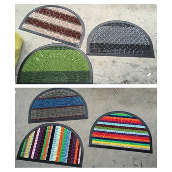 

Door Mat Floor Mat Half Circle Fan Carpet Thick Rubber Waterproof Non Slip Easy Clean Indoor Outdoor Entrance Home Hotel Welcome