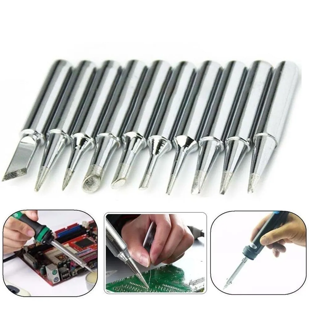 welding cable for sale 10PCS/SET Solder Screwdriver Iron Tip 900M-T For 850/852/853/878/898/902/936/937,Yihua 969 DB+ Rework Soldering Station Tool best auto darkening welding helmet