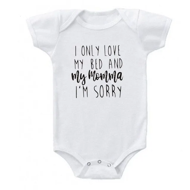 Одежда для новорожденных с надписью «I Only Love My Baby» и «My Momma»/«Daddy»; Детский комбинезон с надписью; одежда для малышей - Цвет: My Momma-White