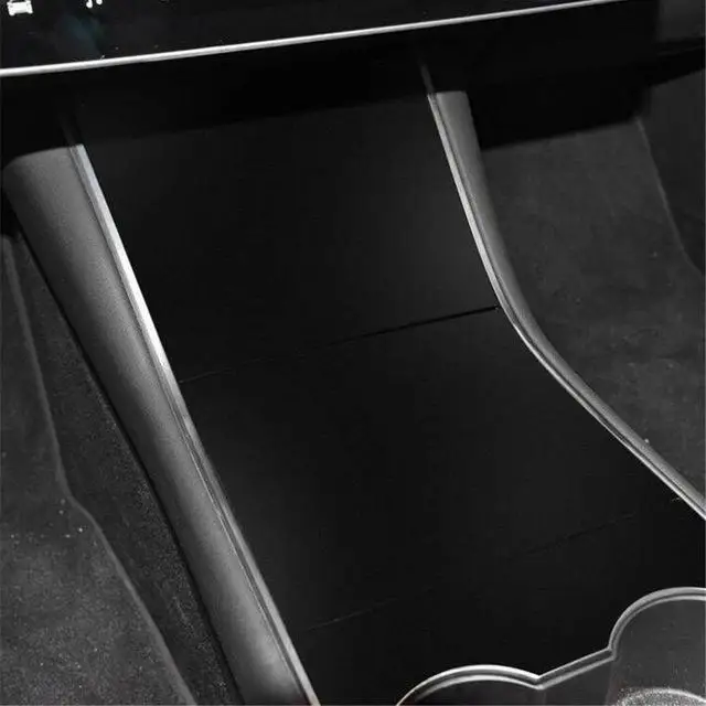 1 Набор наклеек для Tesla модель 3 центральная консоль пленка центральная консоль Обложка из ПВХ матовый черный углеродное волокно стиль аксессуары - Название цвета: Black color