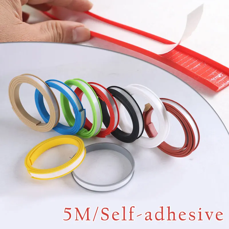 5m Self Adhesive PVC Edge Banding Strip Sealing Tape 12/15/18mm U-Shaped Strip For Furniture Cabinet Desk Edge Guard Protector