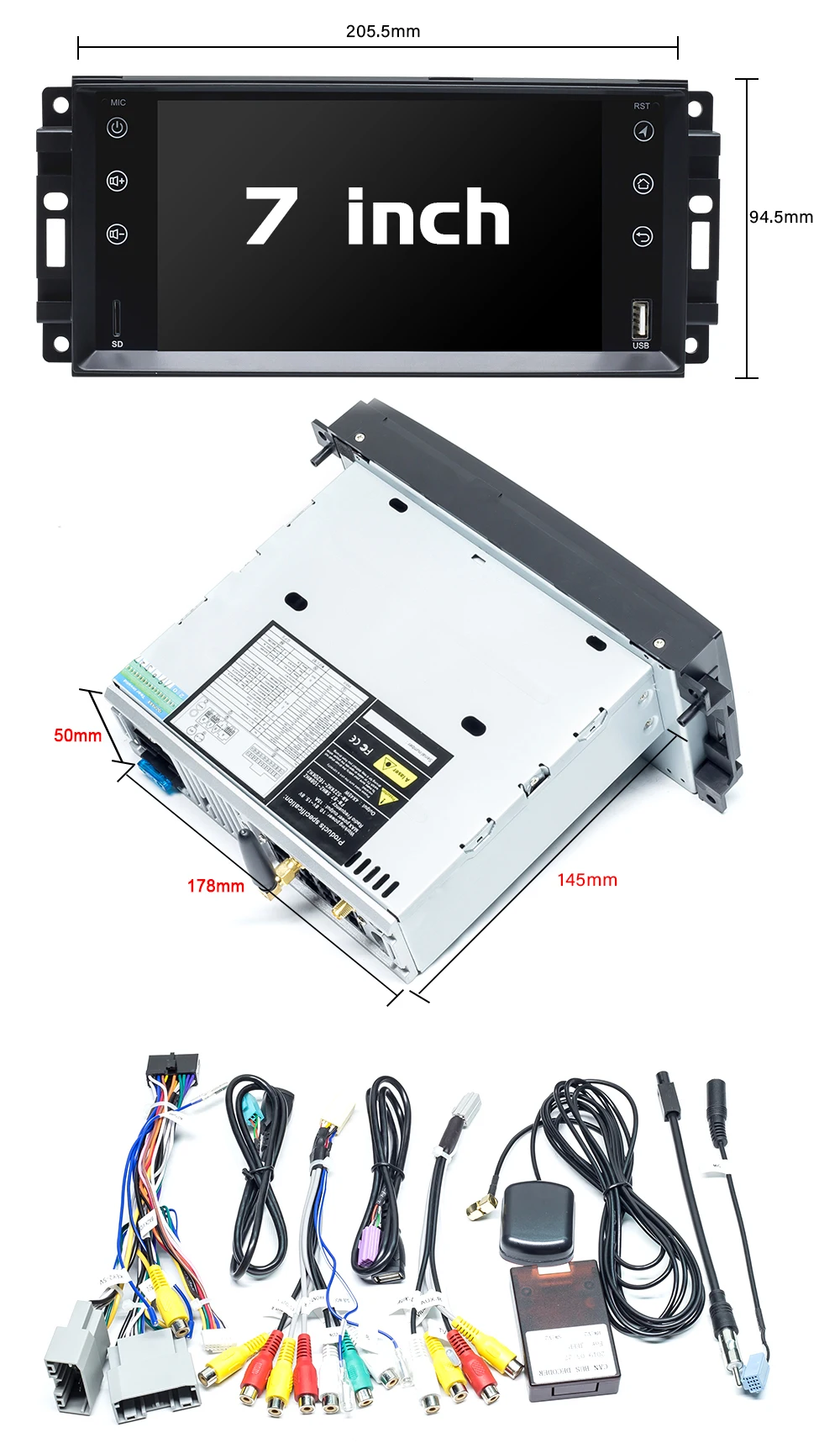 1Din Android 9 Автомобильный мультимедийный радиоприемник для Jeep Grand Cherokee Chrysler 300C Компас Патриот Dodge Sebring gps навигатор стерео 4 Гб