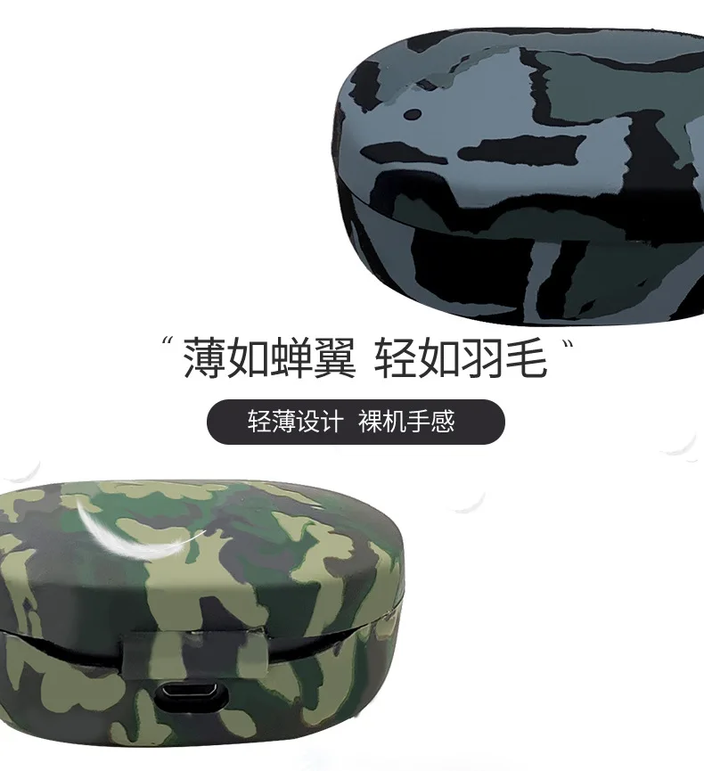Силиконовый чехол для наушников с Bluetooth для Redmi Airdots, камуфляжный стиль, беспроводные наушники для зарядки, Мягкий защитный чехол