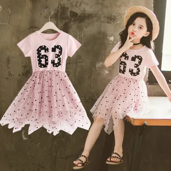 

Baby Giirl Dress 2020 New Summer Kids princess Dress Fashion Girls Dot Patchwork Casual Dress Children's Summer Clothes