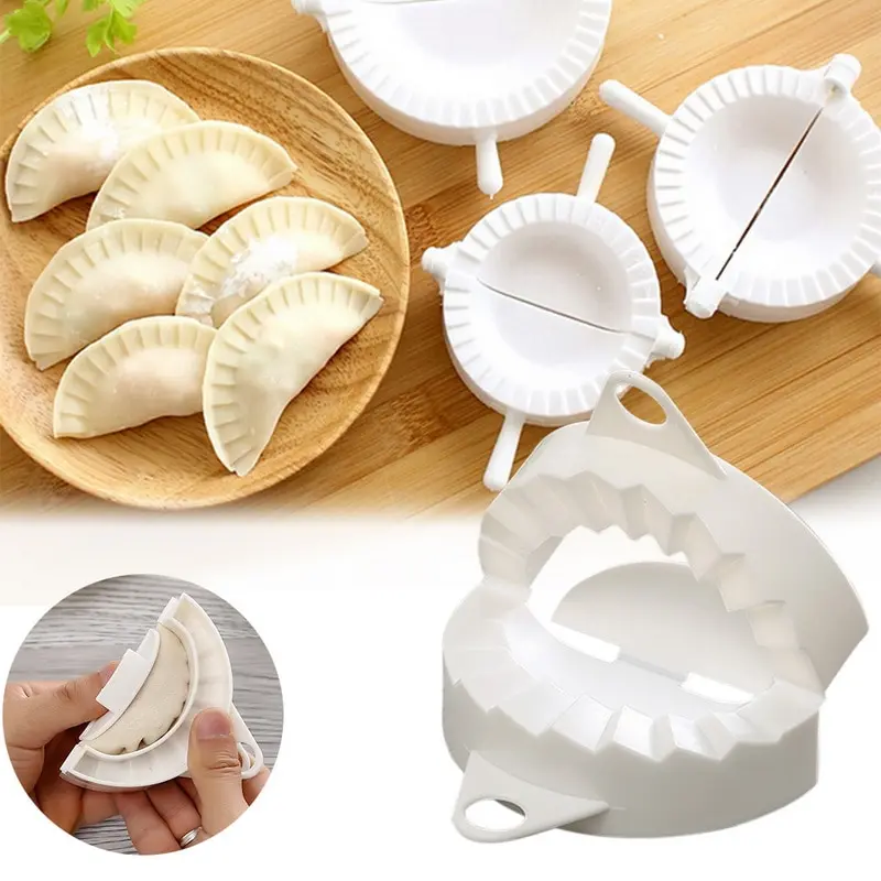 3pcs Ravioli Dumpling Maker Set Dumpling Pasty Molds Cutter Gyoza Empanada Mould Pierogi Pie Dough Pastry Wrapper Press Cutter