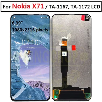 

100% Test For Nokia X71 LCD Display For Nokia 8.1 plus TA-1188 Touch Panel Screen Digitizer Assembly For Nokia X71 TA-1167 lcd