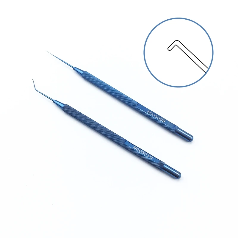 Титановый крючок для манипулирования линзами Sinskey диаметром 0,15 мм с тупым наконечником офтальмологический инструмент 1 шт. высококвалифицированные инструменты для глаз
