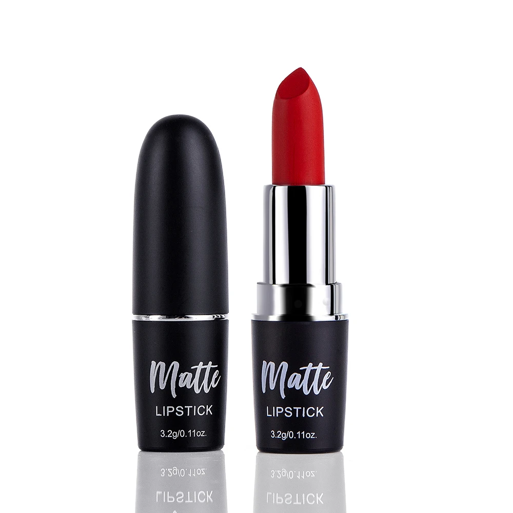 

12-color moisturizing nude long-lasting moisturizing matte waterproof non-stick cup typographic bullet lipstick