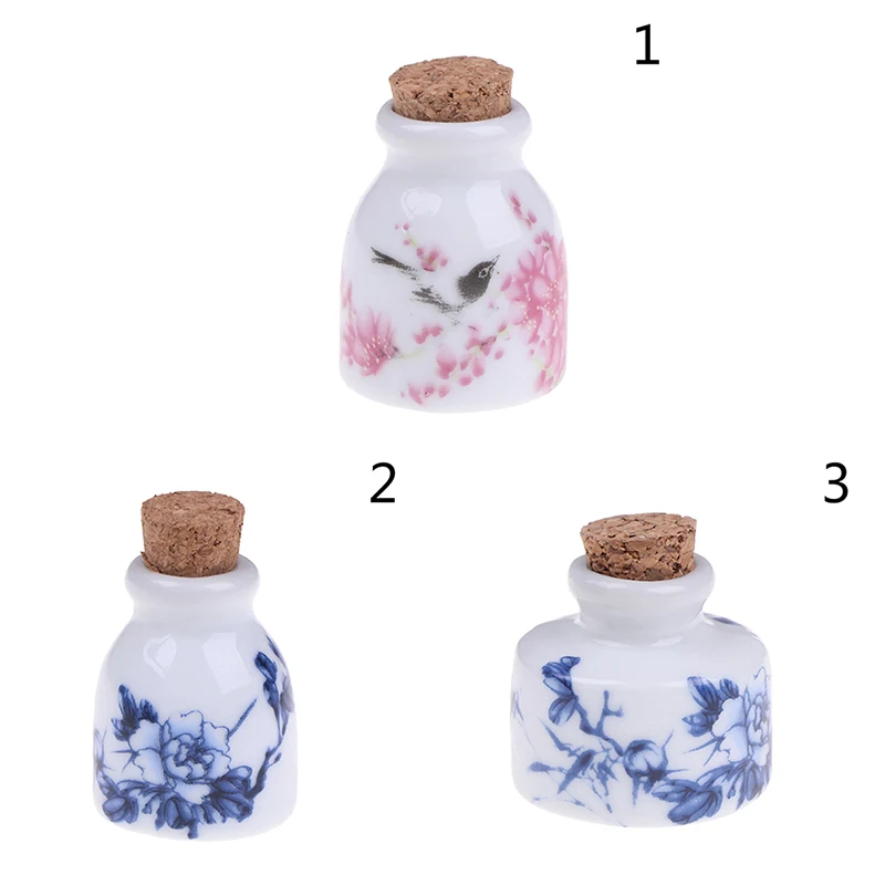 DIY Nail Art Tools Peony Mini Ceramic Glass Dappen Dish Bowl Cup Wood Lid Acrylic Liquid Glitter Powder Bottle