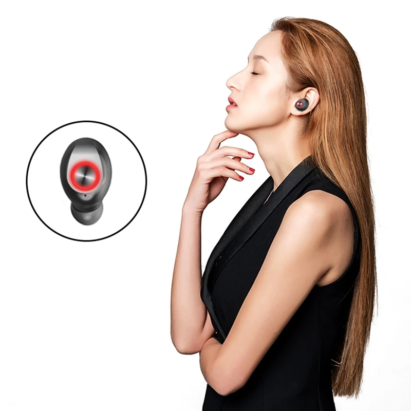 T10B 5,0 Bluetooth беспроводные стерео наушники водонепроницаемые наушники со светодиодный Светодиодный дисплей зарядная коробка перезаряжаемый мобильный телефон